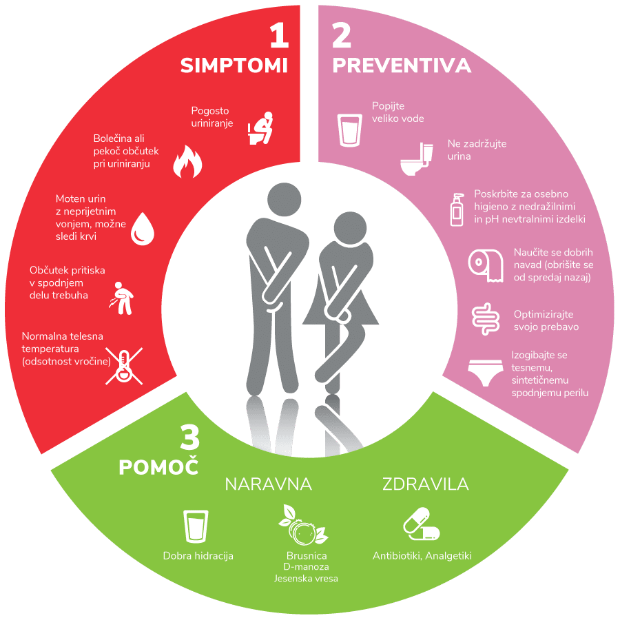 Vnetje sečil simptomi, preventiva, pomoč